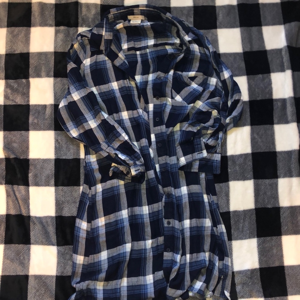 Blue flannel (Dress/cardigan)